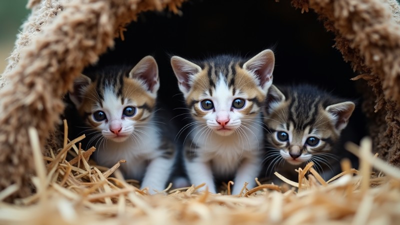 25-Year-Old Easter Ross Cat Charity Seeks Safe Home for Feral Kittens, Concept art for illustrative purpose, tags: tain & cats redt verwilderde kittens - Monok