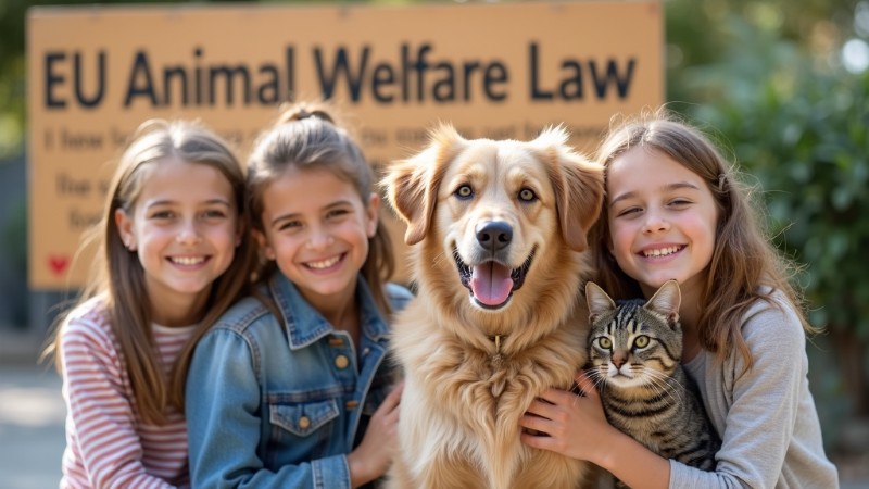 EU's First Animal Welfare Law: A Step Towards Curbing Illegal Trade, Concept art for illustrative purpose, tags: eerste illegale handel - Monok